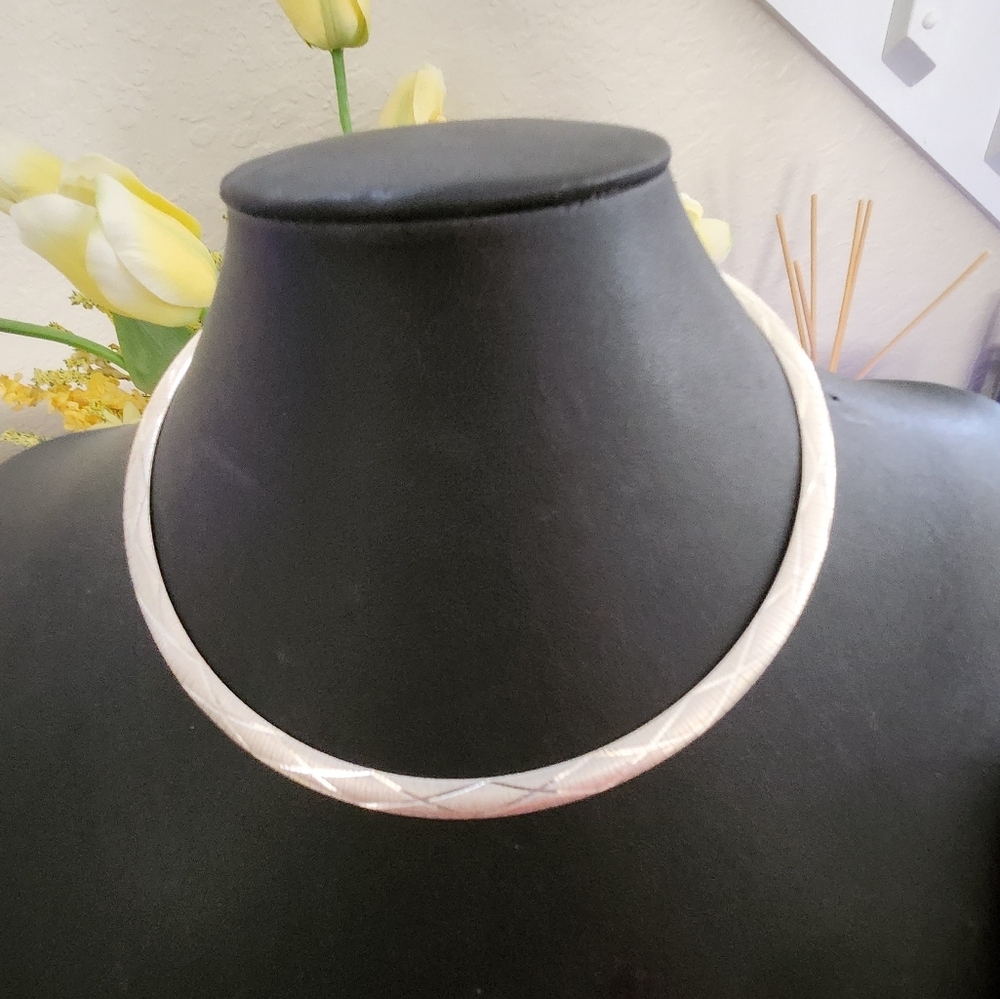 925 Sterling Silver 2 sides Herringbone Chain Necklace